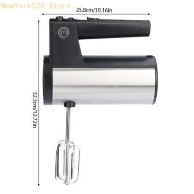 N84C Stainless Steel Hand Mixer with Whisk Attachments and Dough Hook Dishwasher Safe Whipping Machine Household Eggs Beater - Image 6