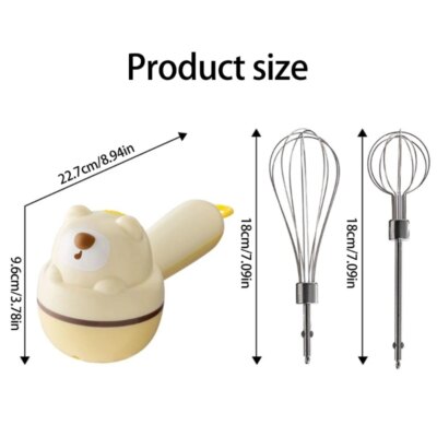 Handheld Whippers Electric Whisks Hand Mixers 3 Speed Cordless Hand Blenders Portable Baking Tool Easy to Clean D2RD - Image 6