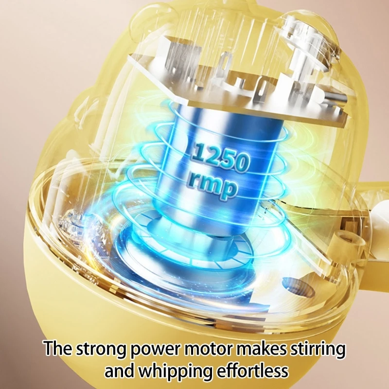 Handheld Whippers Electric Whisks Hand Mixers 3 Speed Cordless Hand Blenders Portable Baking Tool Easy to Clean D2RD