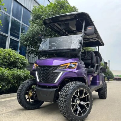 New Design Factory 6 Seat Sightseeing Bus Club Cart Electric Golf Buggy Hunting Car with Ce Dot 14 Inch Off-road Tires - Image 4