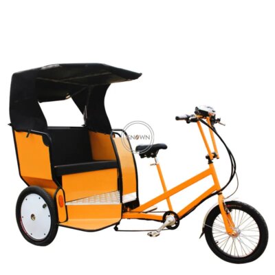 2023 T02 Pedicab Rickshaw 3 Wheel Motorized Custom Colorful Electric Pedal Taxi Bike Tricycle Price - Image 4