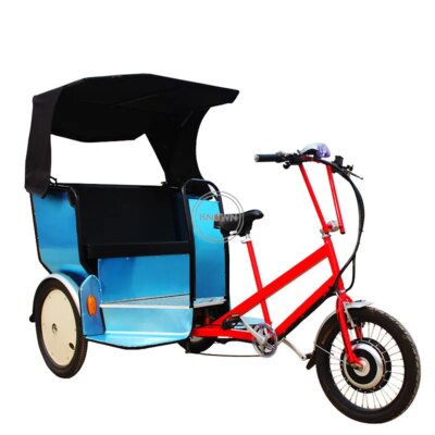 2023 T02 Pedicab Rickshaw 3 Wheel Motorized Custom Colorful Electric Pedal Taxi Bike Tricycle Price - Image 3