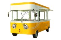 Modern Bus Food Truck Festival Mobile Kitchen Coffee Bar Bubble Tea Ice Cream Catering Cart Vintage Electric Vending Kiosk