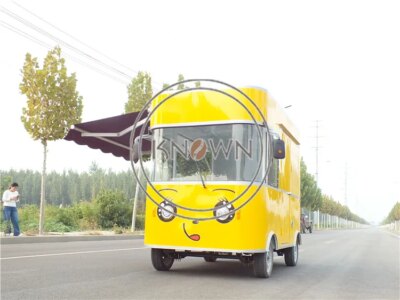 Modern Bus Food Truck Festival Mobile Kitchen Coffee Bar Bubble Tea Ice Cream Catering Cart Vintage Electric Vending Kiosk - Image 3
