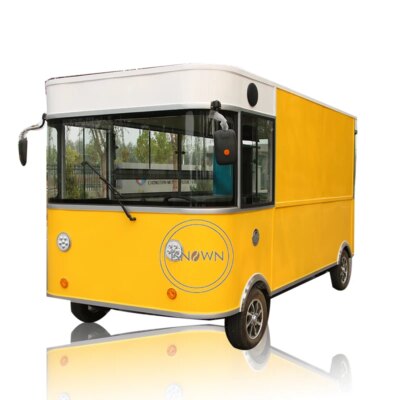 Electric Street Mobile Food Truck Mobile Kitchen Modern Bus Fast Food Vending Kiosk Bubble Tea Ice Cream Coffee Cart For Sale - Image 3