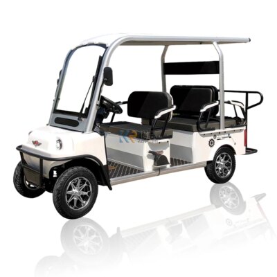2023 Hot Seller 4 Wheels 6 Passenger Electric Golf Cart Tourist Bus Tuk Tuk Car Sightseeing Bicycle Tandem Bike