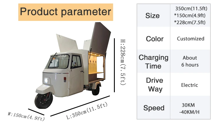 Urdream Piaggio Ape Mobile Bar Truck Party Bus Ice Cream Catering Mobile Food Truck For Wedding Mobile Bar Truck