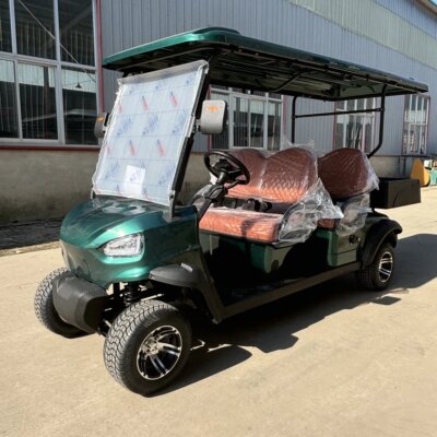 Sightseeing Bus Beach Resort Custom Durable 6 Seats Off Road Golf Car Hunting Buggy Long Endurance Electric Lifted 4+2 Golf Cart - Image 6