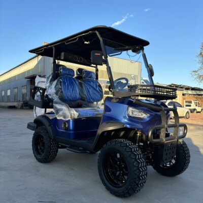 Sightseeing Bus Beach Resort Custom Durable 6 Seats Off Road Golf Car Hunting Buggy Long Endurance Electric Lifted 4+2 Golf Cart