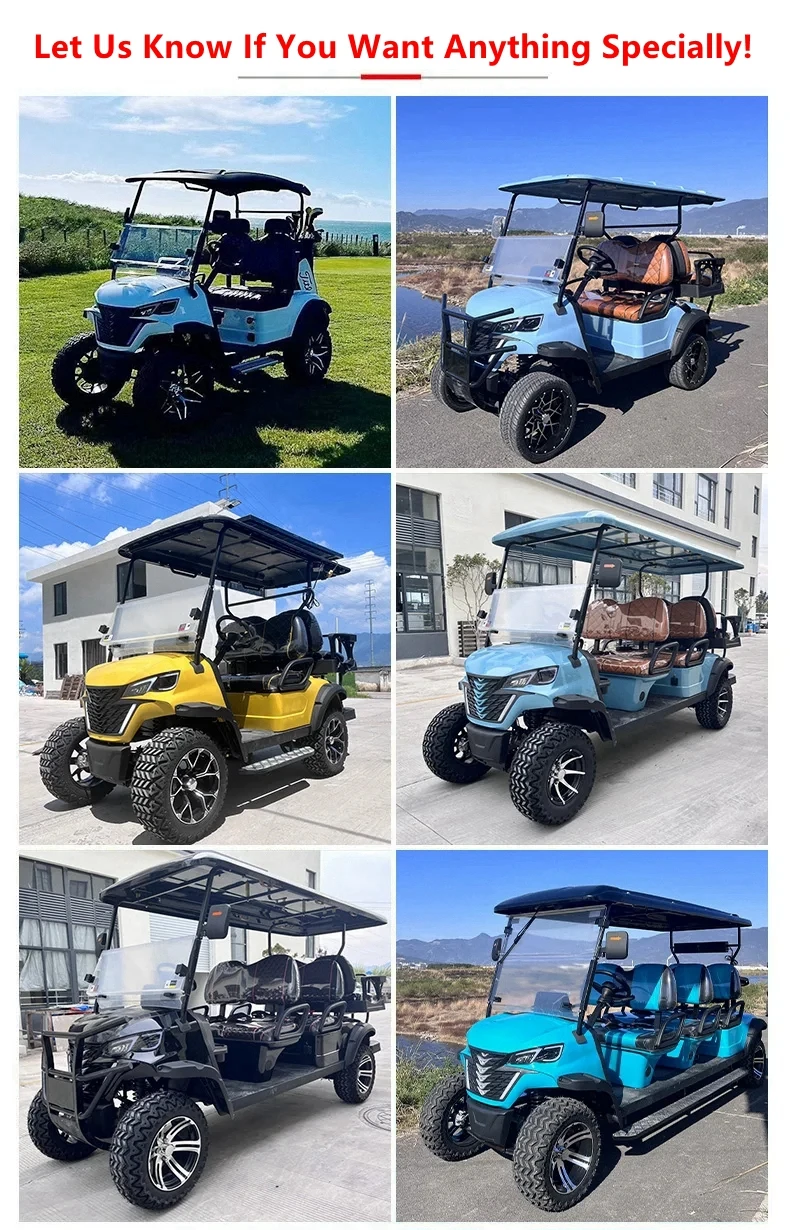 MMC Lithium Battery Lifted Golf Utility Buggy Hunting Cart 30% Climbing Capacity Off Road Tire Tourist Bus Electric Golf Cart MMC Lithium Battery Lifted Golf Utility Buggy Hunting Cart 30% Climbing Capacity Off Road Tire Tourist Bus Electric Golf Cart
