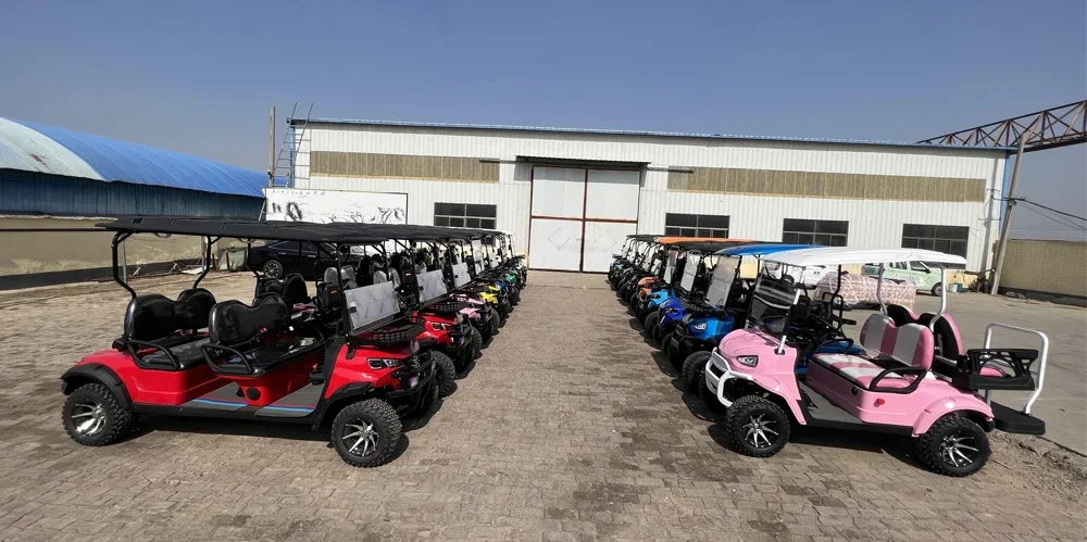 New 48V 4KW AC Motor Lifted 4 Passenger Hunter Cart Tourist Bus Basic Edition Superior Quality Electric Community Golf Carts
