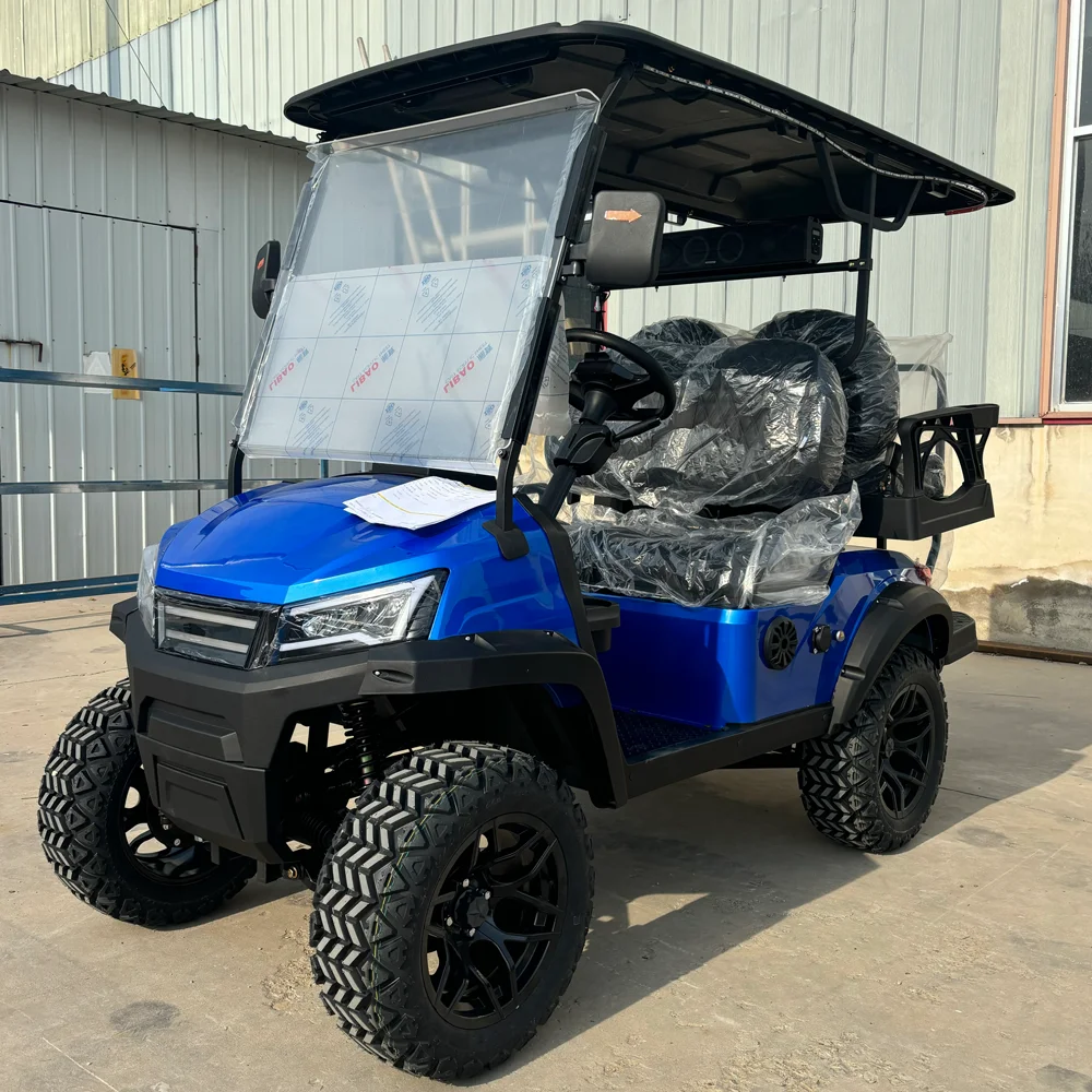 2025 Comfortable Driving Golf Cart Electric Golf Cart 6 Seater Factory 4+2 Seat Sightseeing Bus Club Cart Electric Golf Buggy