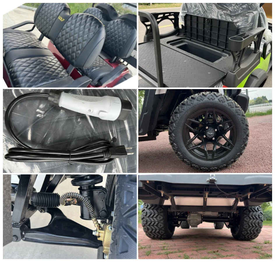 New Model Style 2/4/6 Seat Sightseeing Bus Club Cart Electric Golf Buggy Hunting Cart Custom Color Golf Buggy for Adults