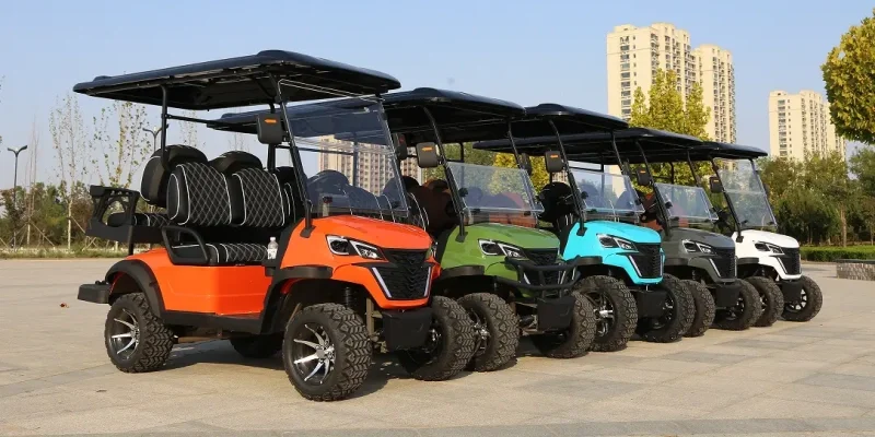 2024 New Design 2 4 6 8 Seats Electric Shuttle Bus Customized Hotel Airport Electric Car 6 Seater Golf Cart for Sale