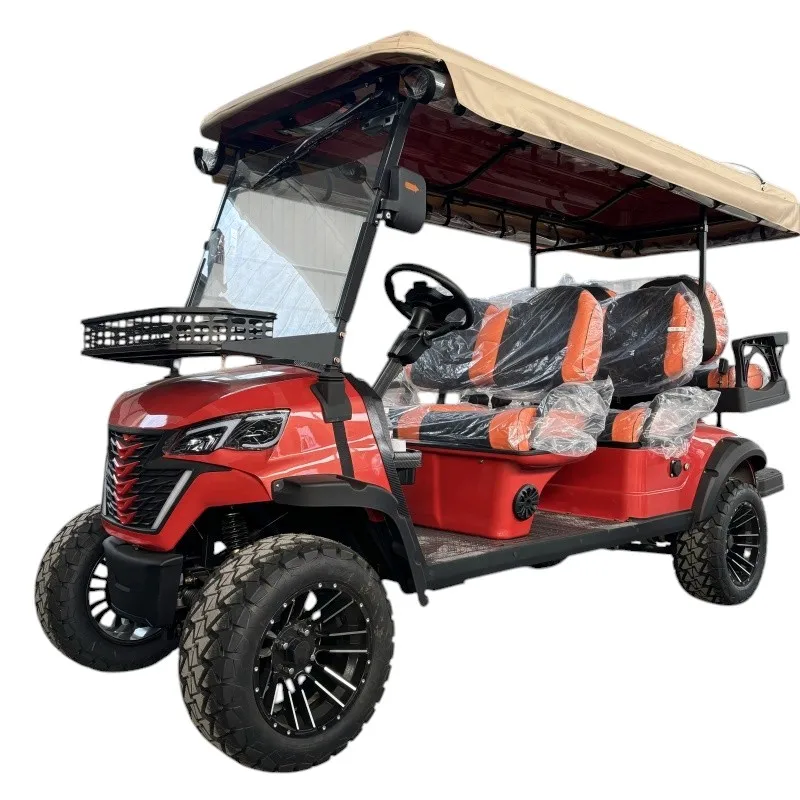 2024 New Design 2 4 6 8 Seats Electric Shuttle Bus Customized Hotel Airport Electric Car 6 Seater Golf Cart for Sale