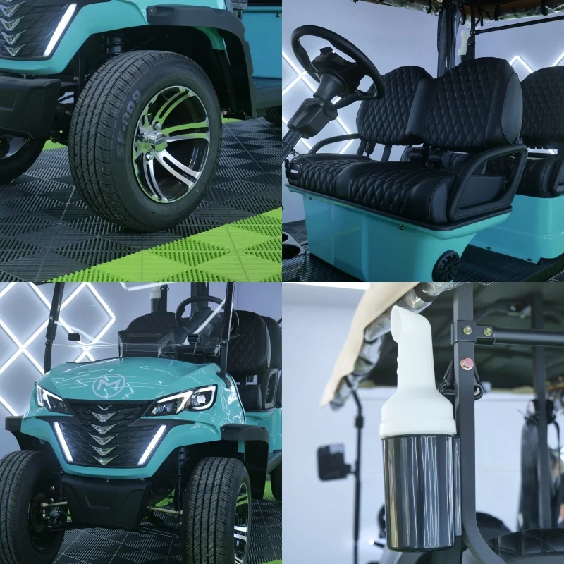 2024 New Design 2 4 6 8 Seats Electric Shuttle Bus Customized Hotel Airport Electric Car 6 Seater Golf Cart for Sale