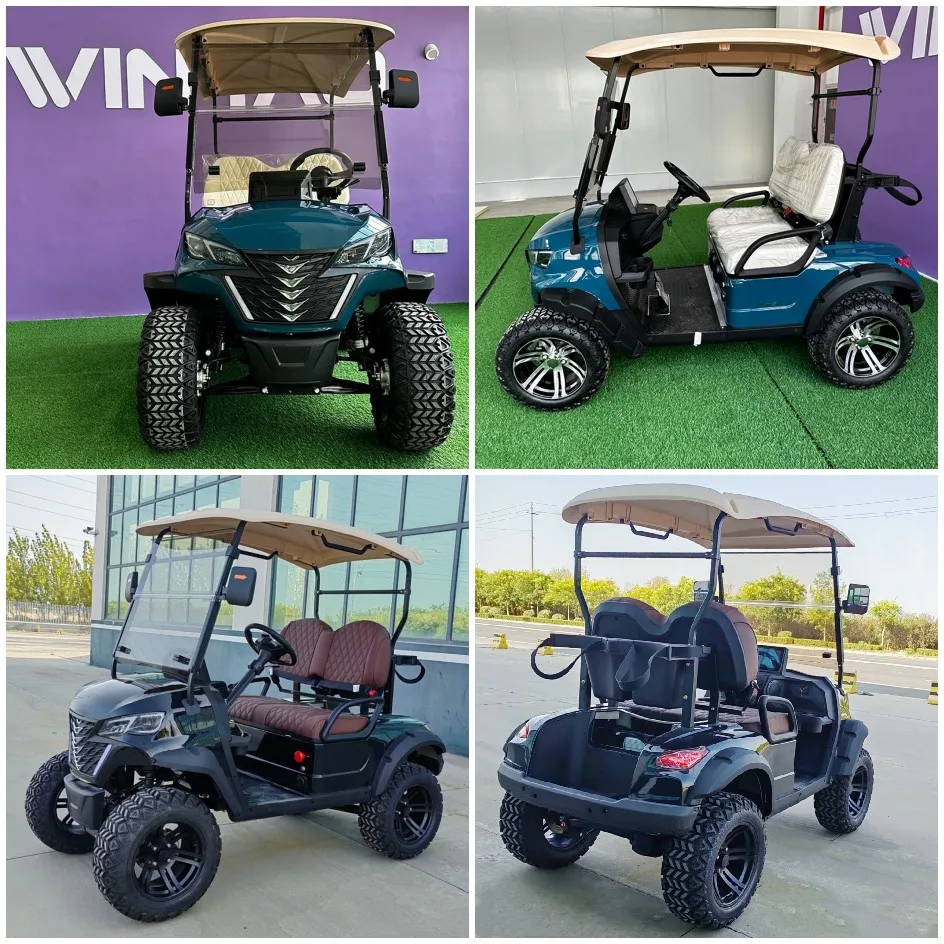 New Style 2025 Brand Design 2 Seat Sightseeing Bus Club Cart 48/72V Electric Golf Buggy Hunting Cart with CE