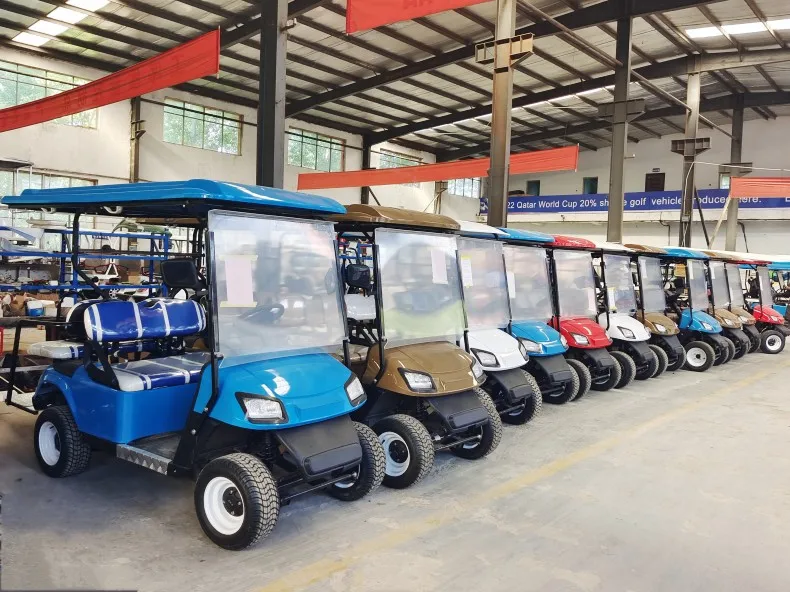 High Quality Street Legal Two Seater 48V 72v Electric Golf Cart Golf Hunting Cart with Cargo Box Golf Utility Cart and Farm Cart