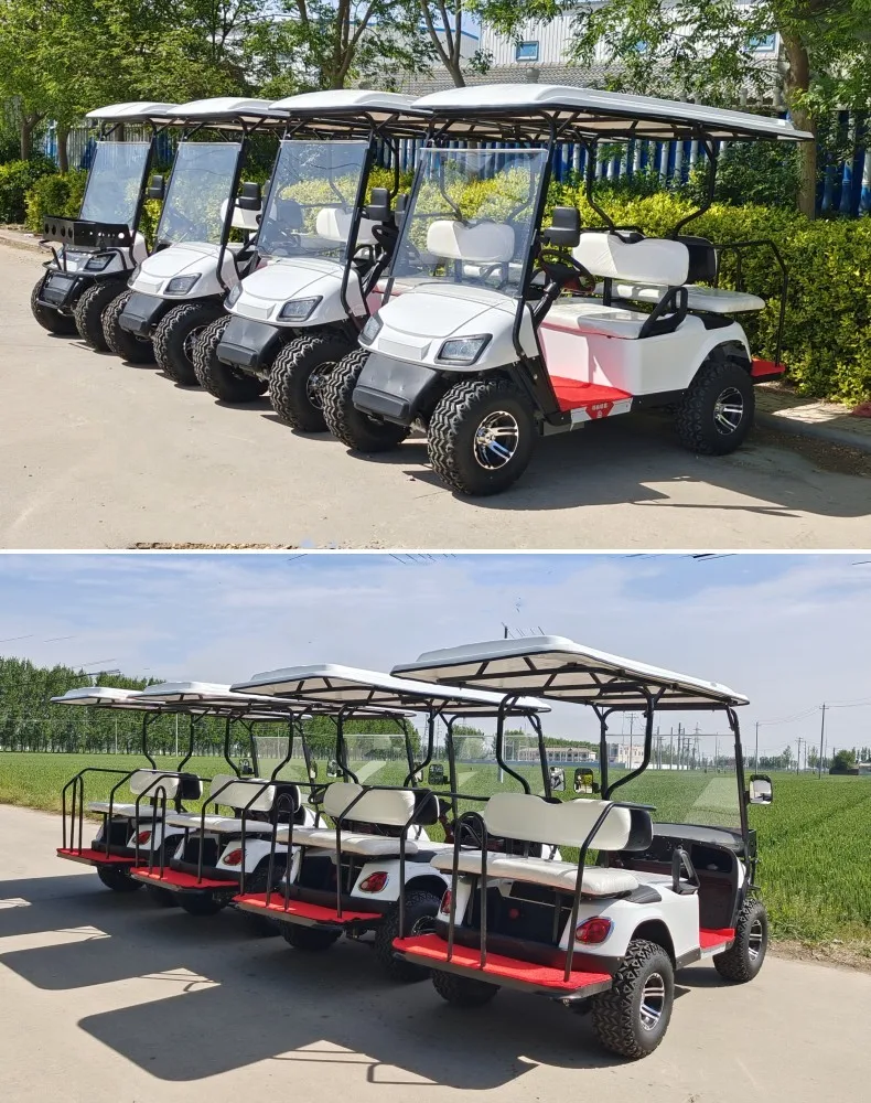 High Quality Street Legal Two Seater 48V 72v Electric Golf Cart Golf Hunting Cart with Cargo Box Golf Utility Cart and Farm Cart