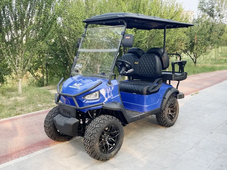 2025 New Tourist Golf Carts Four-Whee 4 Seat 48V 72V Vehicle Street Legal Electric Golf Cart 6 Seater Lithium Battery Golf Car