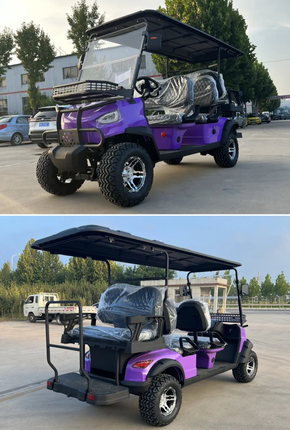 2025 New Tourist Golf Carts Four-Whee 4 Seat 48V 72V Vehicle Street Legal Electric Golf Cart 6 Seater Lithium Battery Golf Car