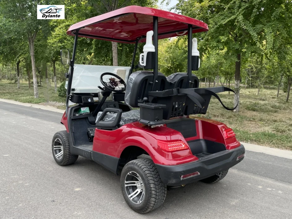 China Canton Fair Hot Selling 4 Seater Electric Golf Cart 4 Wheels Off-Road Vehicle Motorcycle Club Car with Upright Trunk Caddy