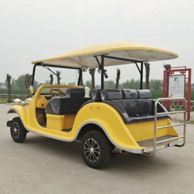 Resort Hotel Use 8 Passenger 11 Seater Utility Car Electric Golf Cart Vintage Electric Sightseeing Car with Door - Image 5