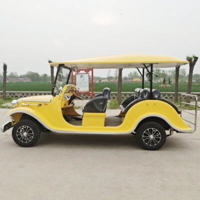 Resort Hotel Use 8 Passenger 11 Seater Utility Car Electric Golf Cart Vintage Electric Sightseeing Car with Door - Image 6