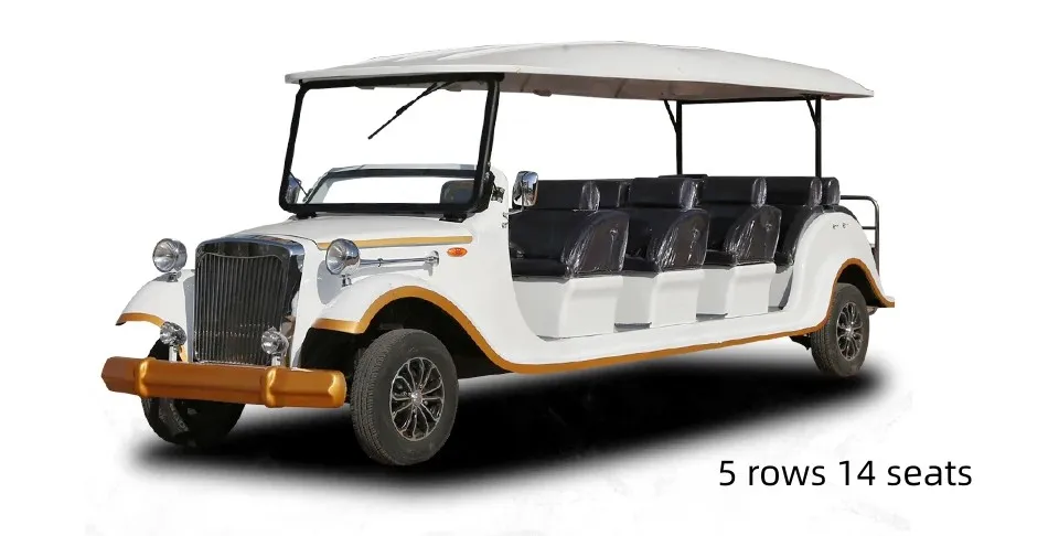 Resort Hotel Use 8 Passenger 11 Seater Utility Car Electric Golf Cart Vintage Electric Sightseeing Car with Door