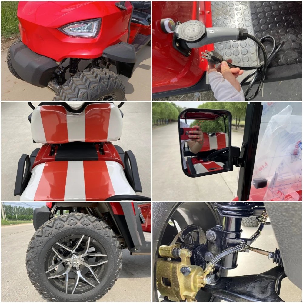 High Quality Cheap Off-road 4000W/5000W/7000W Club Utility Vehicle 48V/60/72V 2 4 6 8 Seater Electric Golf Buggy Golf Cart