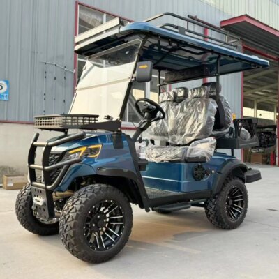 Cheapest Good Quality Outdoor High Performance Lithium Battery 4000/5000/7500W 4 Seater Electric Golf Cart With Trailer Hook - Image 3