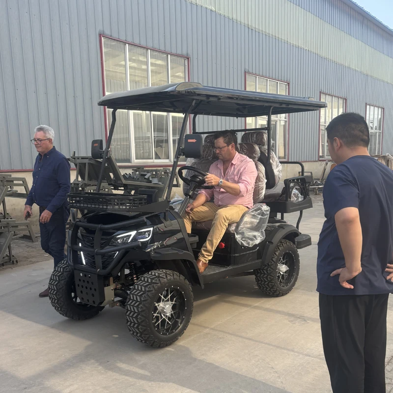 Cheapest Good Quality Outdoor High Performance Lithium Battery 4000/5000/7500W 4 Seater Electric Golf Cart With Trailer Hook Cheapest Good Quality Outdoor High Performance Lithium Battery 4000/5000/7500W 4 Seater Electric Golf Cart With Trailer Hook
