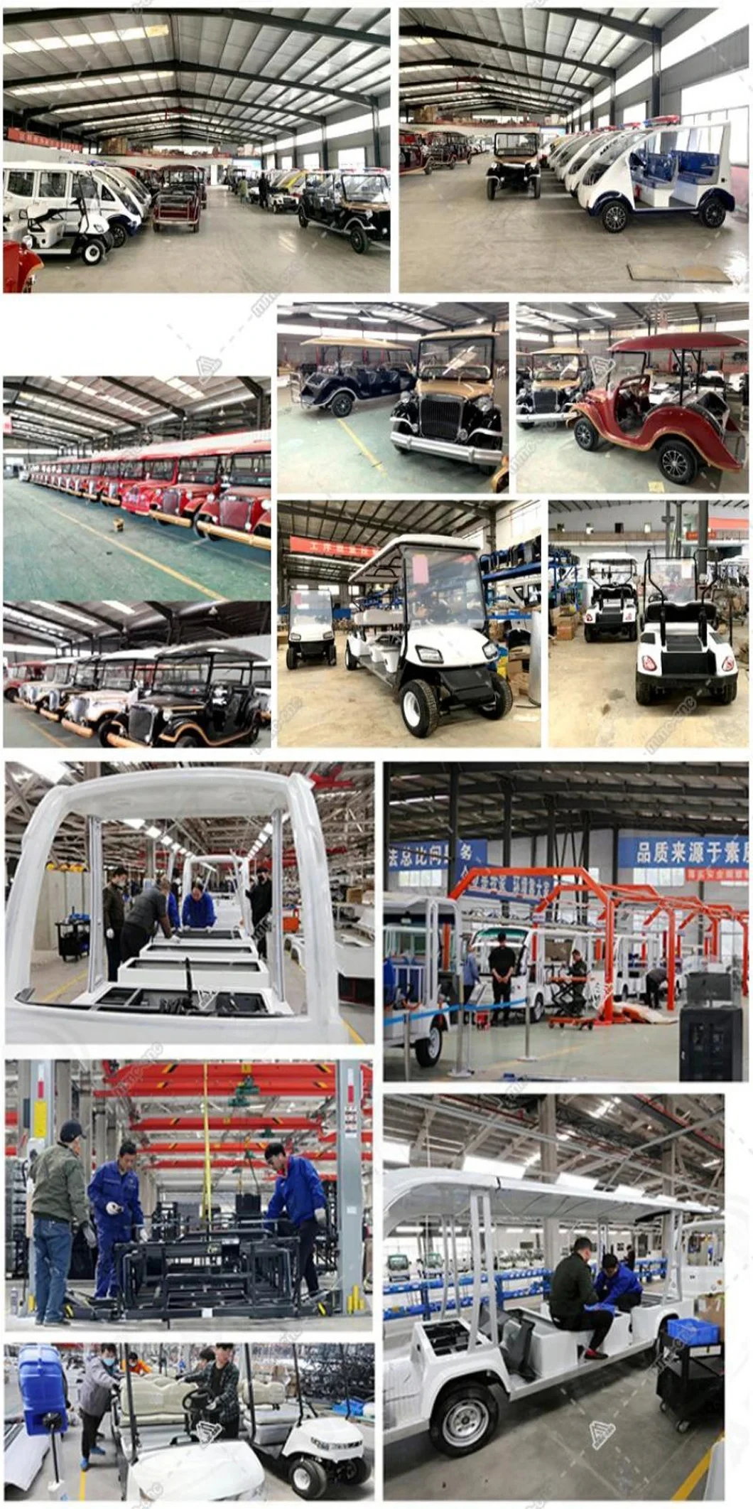 6 Seater Electric Golf Club Car with CE Certification and 48V Battery