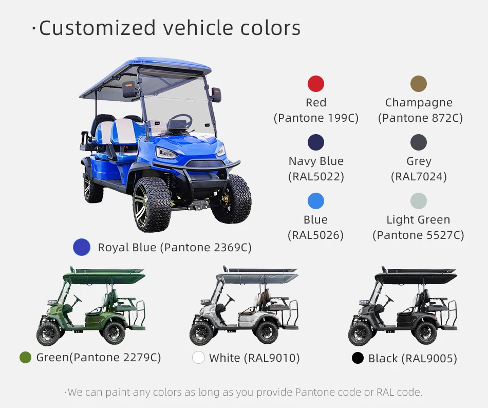 4 Wheel Adult Golf Buggy Car Lithium Battery Powered Golf Cart Off Road Tire Street Legal 6 Passenger Electric Golf Cart 4 Wheel Adult Golf Buggy Car Lithium Battery Powered Golf Cart Off Road Tire Street Legal 6 Passenger Electric Golf Cart