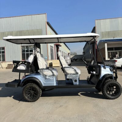 CE ISO Certified Modern Design Off Road Golf Car 4 Seater 4 Wheels Brake Electric Scooter Hunting Golf Cart - Image 2