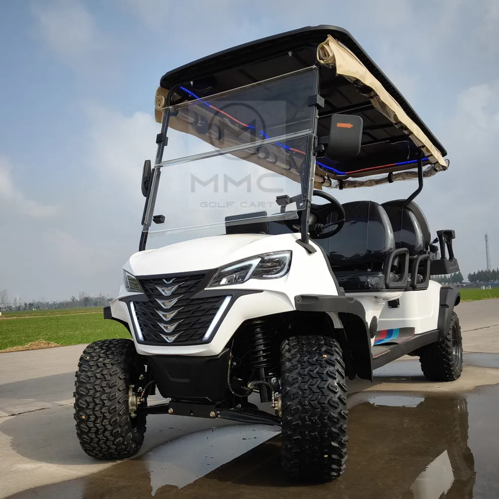 High Quality 4000W 48V Long Range Electric Golf Cart 14 Inch Tire Family 4 Wheel Electric Buggy Golf Cart