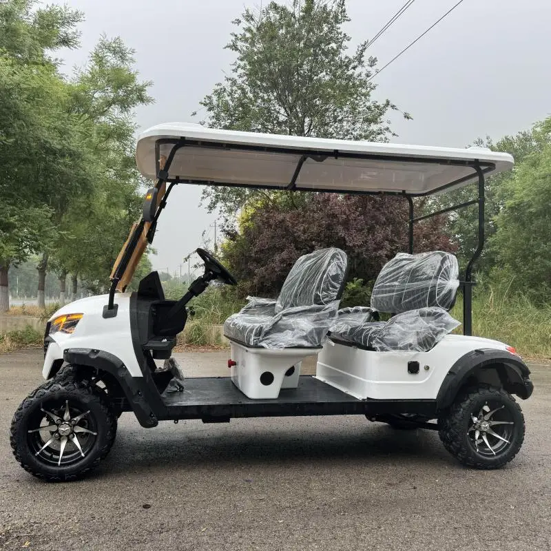 Best Selling 60V Electric Luxury Off-road Golf Cart Full Car LED Lights Four-wheeler Club 4+2 6 Seat Electric Golf Cart