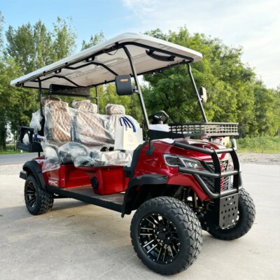 Best Selling 60V Electric Luxury Off-road Golf Cart Full Car LED Lights Four-wheeler Club 4+2 6 Seat Electric Golf Cart - Image 3