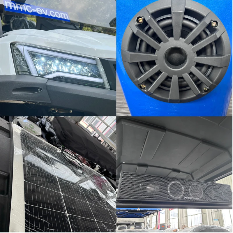 Best Selling 60V Electric Luxury Off-road Golf Cart Full Car LED Lights Four-wheeler Club 4+2 6 Seat Electric Golf Cart