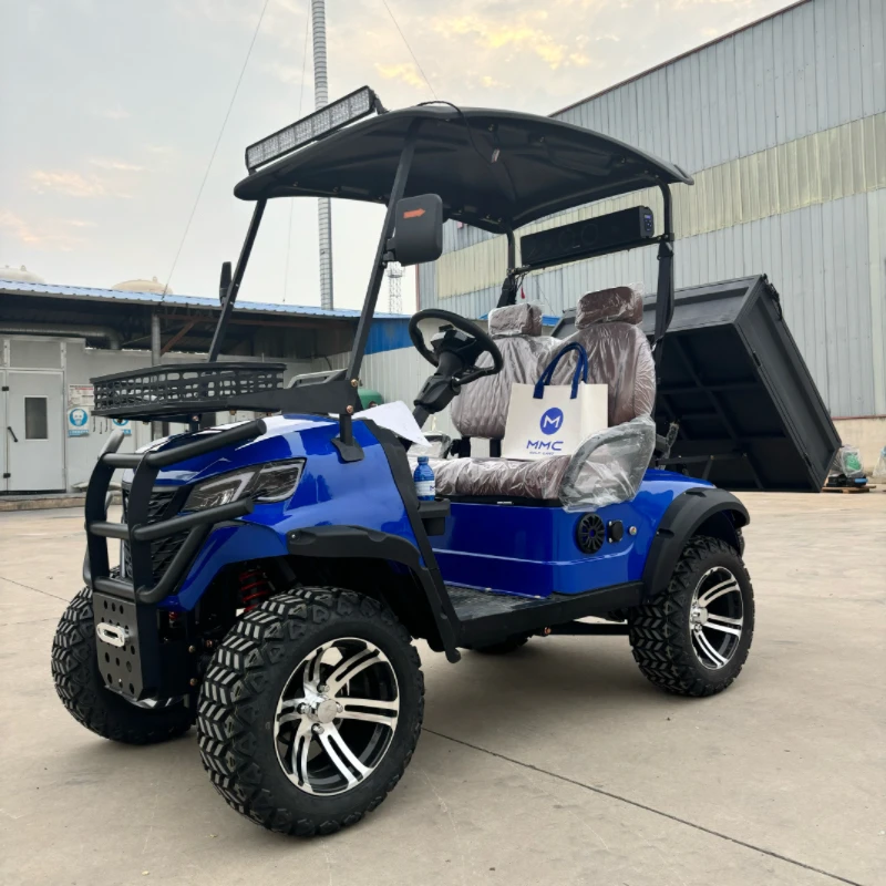 Best Selling 60V Electric Luxury Off-road Golf Cart Full Car LED Lights Four-wheeler Club 4+2 6 Seat Electric Golf Cart