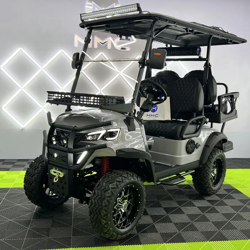 Best Selling 60V Electric Luxury Off-road Golf Cart Full Car LED Lights Four-wheeler Club 4+2 6 Seat Electric Golf Cart