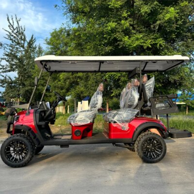 Best Selling 60V Electric Luxury Off-road Golf Cart Full Car LED Lights Four-wheeler Club 4+2 6 Seat Electric Golf Cart - Image 2