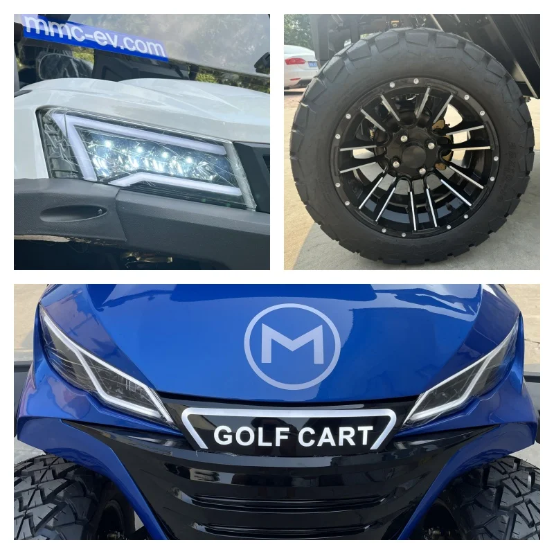 Best Selling 60V Electric Luxury Off-road Golf Cart Full Car LED Lights Four-wheeler Club 4+2 6 Seat Electric Golf Cart