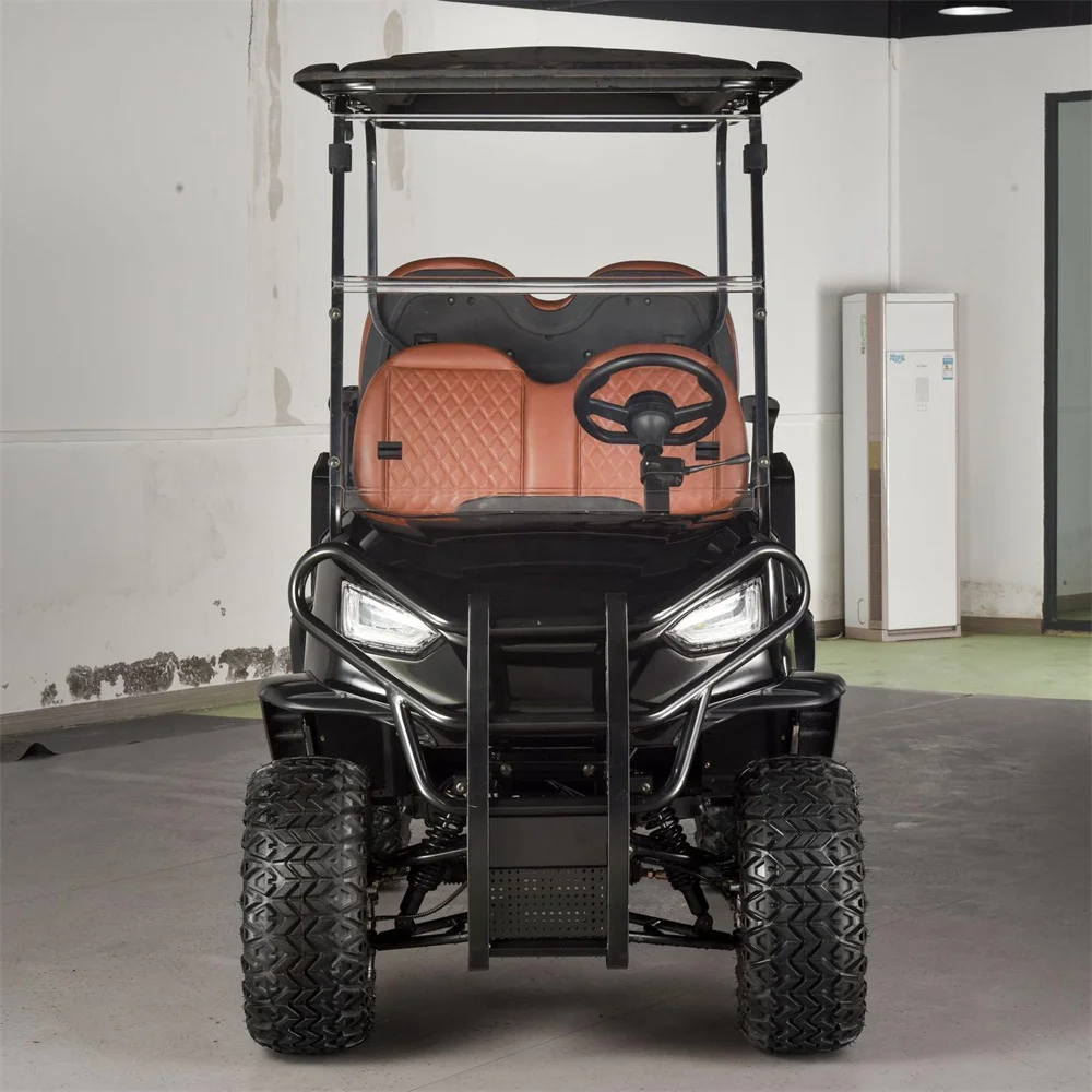 New Design 4 Seater 60V 72V Lithium Battery Golf Carts New Arrival Red Golf Carts 4KW 5KW 7.5 KW AC Motor Electric Golf Carts