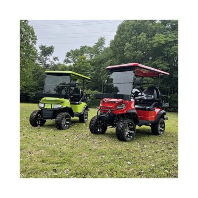 New Design 4 Seater 60V 72V Lithium Battery Golf Carts New Arrival Red Golf Carts 4KW 5KW 7.5 KW AC Motor Electric Golf Carts - Image 2