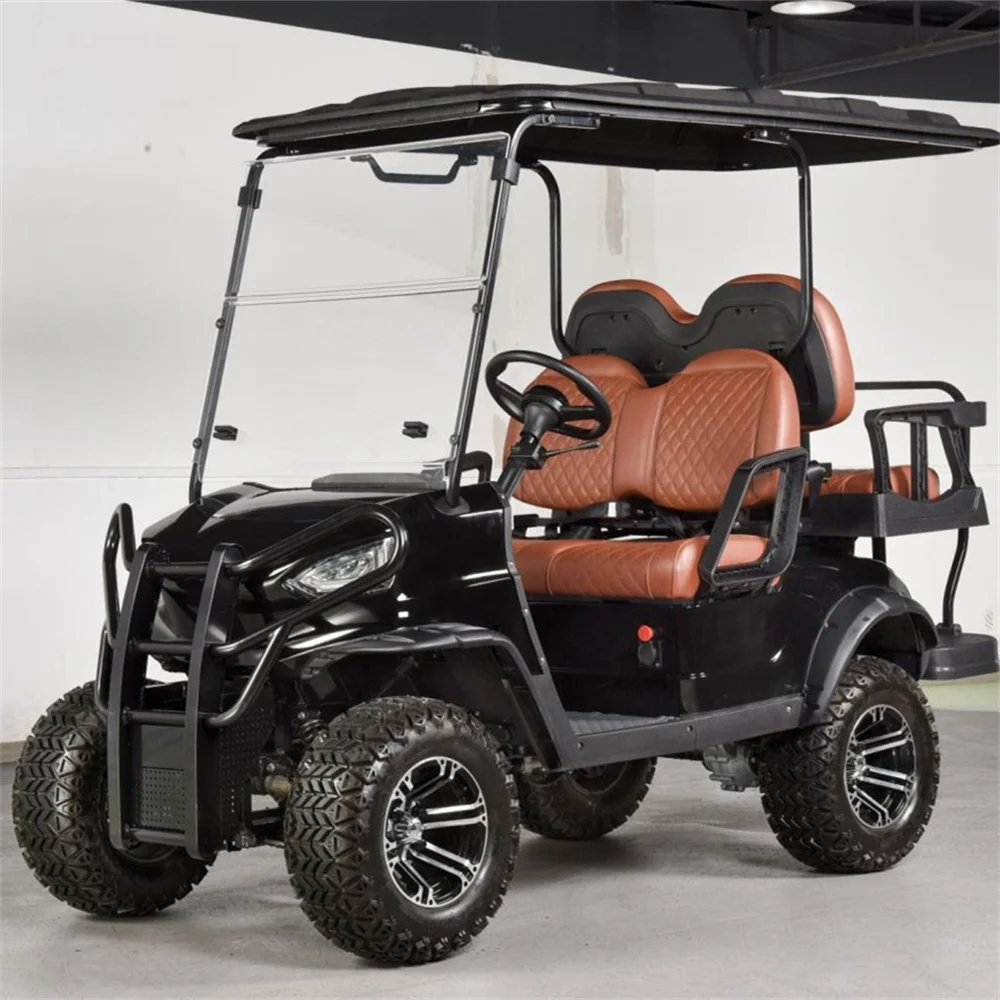 New Design 4 Seater 60V 72V Lithium Battery Golf Carts New Arrival Red Golf Carts 4KW 5KW 7.5 KW AC Motor Electric Golf Carts