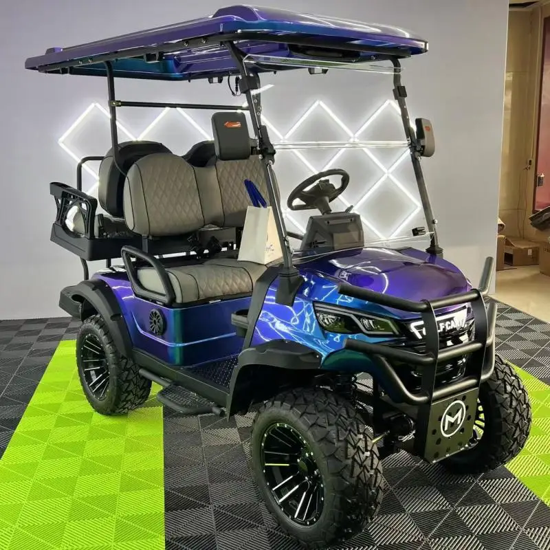 4 Wheel 72V Lithium Battery Golf Buggy 2 4 6 8 Seater Golf Club Car Home Use Electric Hunting Golf Cart