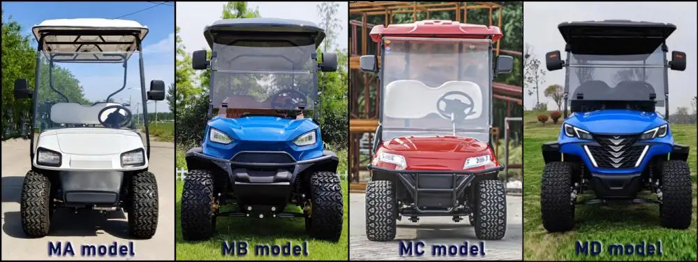 Vintage China Luxury 4 Seat Electric Club Car Golf Carts 4 Seater Utility Vehicle Electric Golf Cart with Factory Direct Price