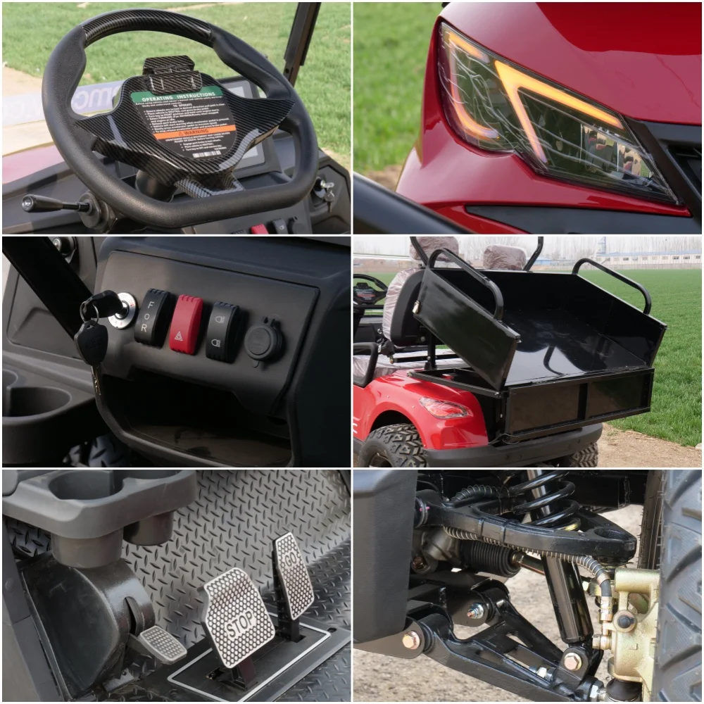 Vintage China Luxury 4 Seat Electric Club Car Golf Carts 4 Seater Utility Vehicle Electric Golf Cart with Factory Direct Price