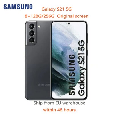 Refurbished Samsung Galaxy S21 5G G991U1 G9910 G991N 6.2" AMOLED ROM 128GB/256GB RAM 8GB NFC Octa Core Android Cell Phone